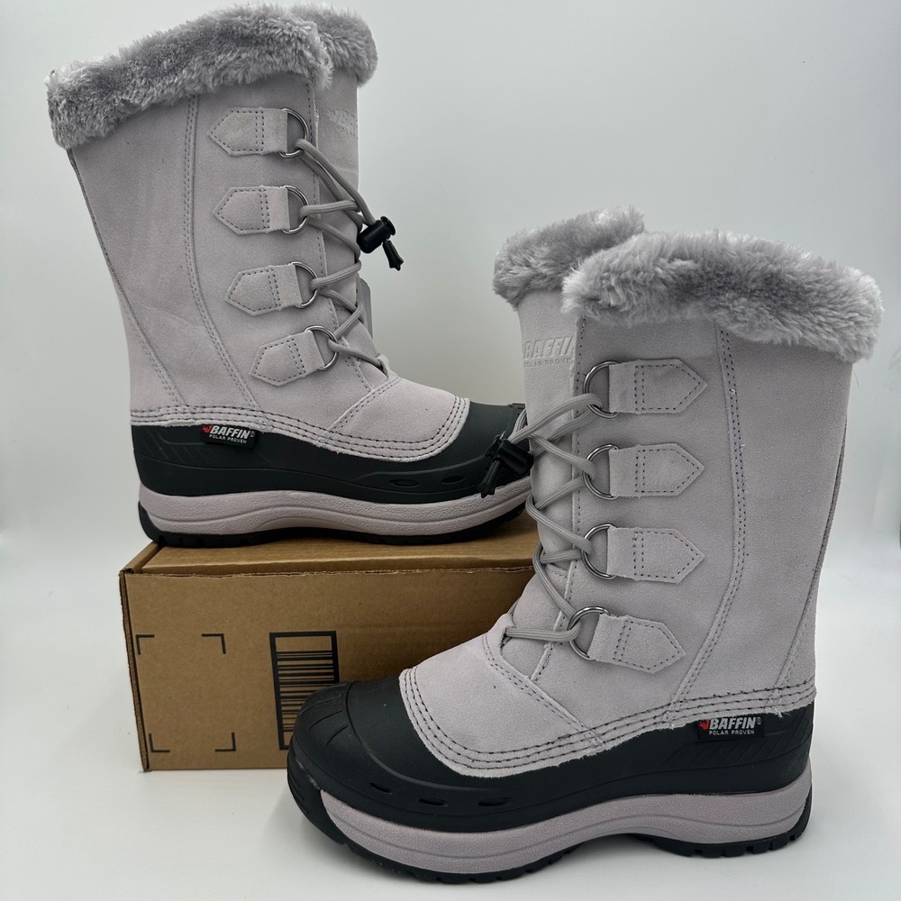 Baffin Winter Boots Womens 8 Coastal Grey Chloe Waterproof Snow